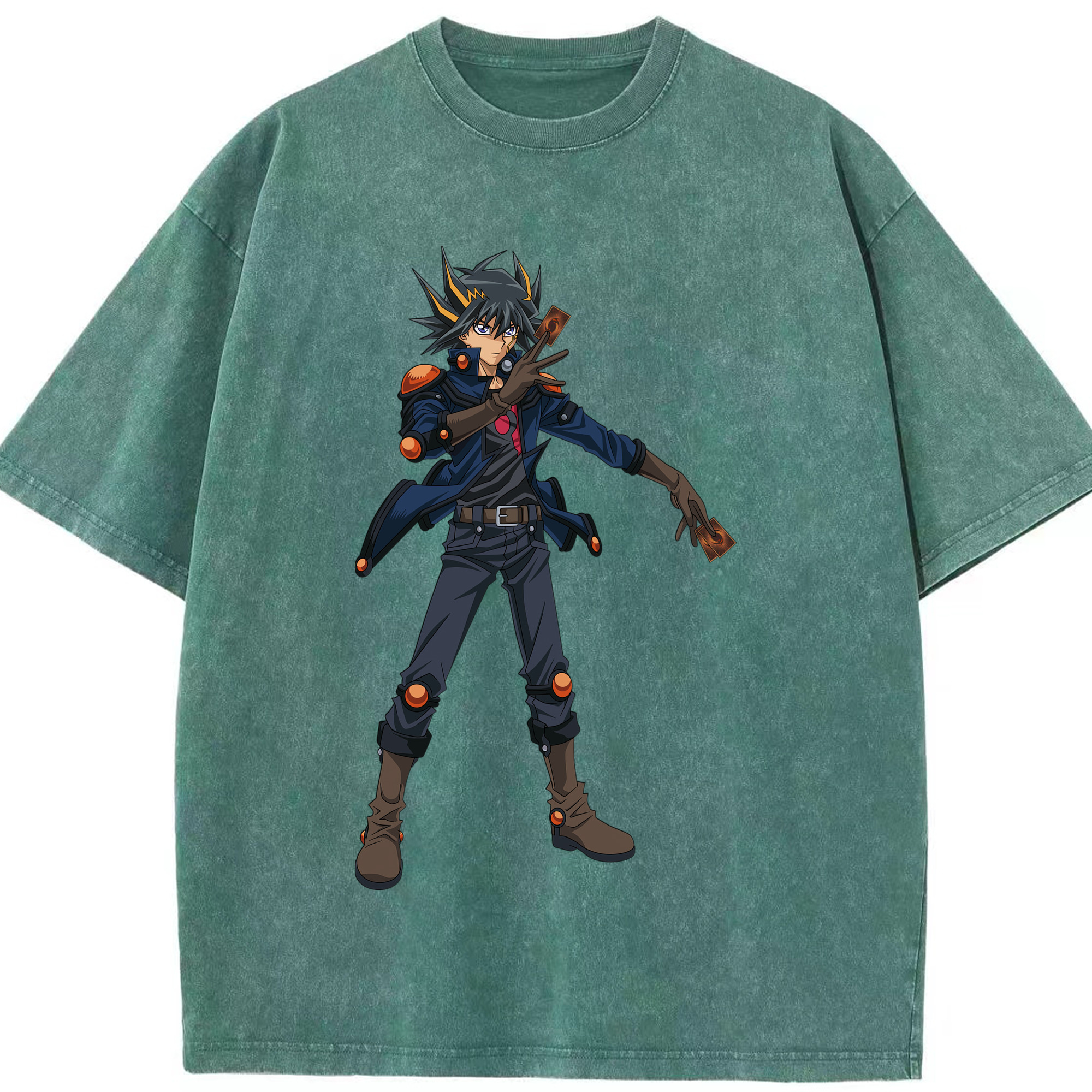 （画像用） 遊☆戯☆王 Yu-Gi-Oh! 綿100% ヴィンテージ風 半袖Tシャツ（フロントプリント）